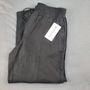 Athleta Women's Retreat Linen Ankle Pant black Large New With Tags